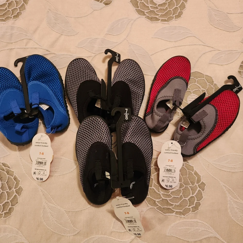Bundle of 4 Pairs of Size 7/8 Toddler Water Shoes - NWT